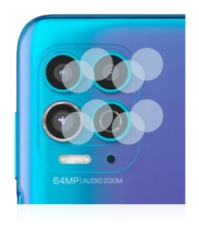 Image of the device Motorola Moto G100 (ONLY Camera Lens) with a wide variety of screen protectors.