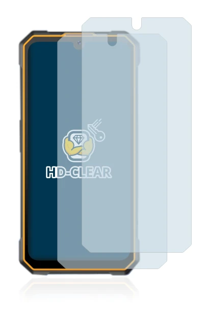 Image of the device Cubot King Kong 5 with a wide variety of screen protectors.