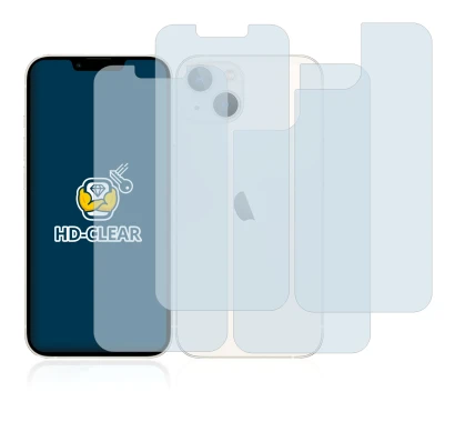 Image of the device Apple iPhone 13 (Front+Back) with a wide variety of screen protectors.