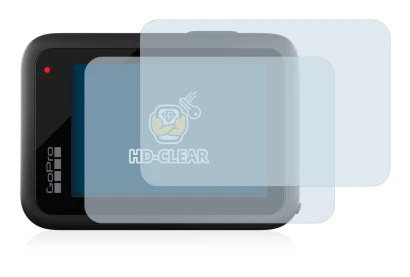 Image of the device GoPro Hero 10 Black with a wide variety of screen protectors.