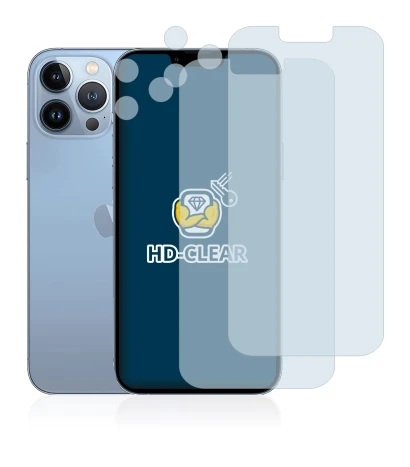 Image of the device Apple iPhone 13 Pro Max (Front+Camera) with a wide variety of screen protectors.