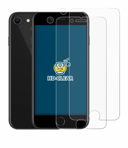 Image of the device Apple iPhone SE 2 2020 (Front+Camera) with a wide variety of screen protectors.