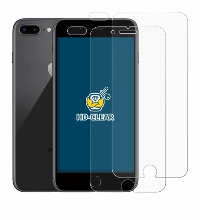 Image of the device Apple iPhone 8 Plus (Front+Camera) with a wide variety of screen protectors.