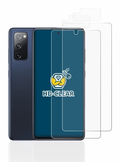 Image of the device Samsung Galaxy S20 FE (Front+Camera) with a wide variety of screen protectors.