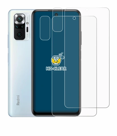 Image of the device Xiaomi Redmi Note 10 Pro (Front+Camera) with a wide variety of screen protectors.