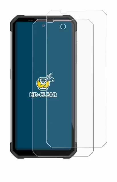 Image of the device Oukitel WP17 with a wide variety of screen protectors.