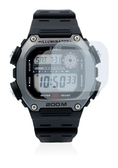 Image of the device Casio DW-291H with a wide variety of screen protectors.