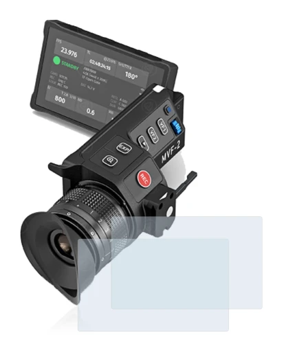 Image of the device Arri MVF-2 with a wide variety of screen protectors.