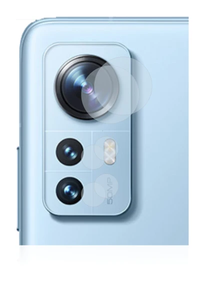 Image of the device Xiaomi 12 (ONLY Camera Lens) with a wide variety of screen protectors.