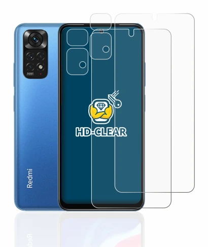 Image of the device Xiaomi Redmi Note 11 (Front+Camera) with a wide variety of screen protectors.