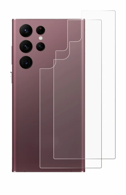 Image of the device Samsung Galaxy S22 Ultra 5G (Back) with a wide variety of screen protectors.