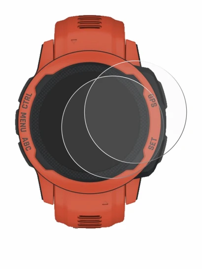 Image of the device Garmin Instinct 2S with a wide variety of screen protectors.