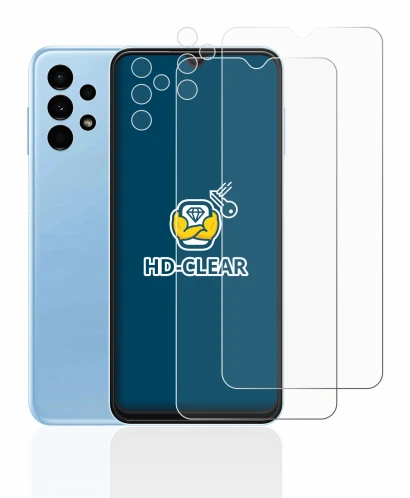 Image of the device Samsung Galaxy A13 (Front+Camera) with a wide variety of screen protectors.