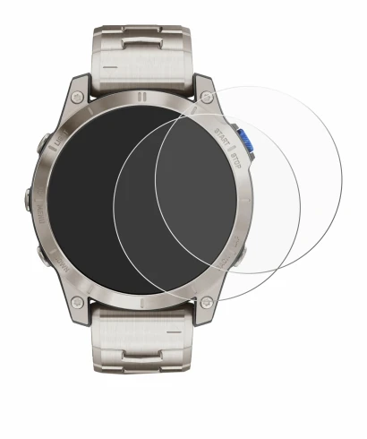 Image of the device Garmin D2 Mach 1 with a wide variety of screen protectors.