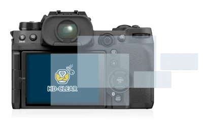 Image of the device Fujifilm X-H2S with a wide variety of screen protectors.