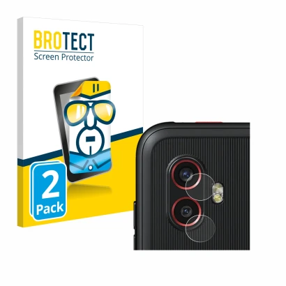 Front side of a product packaging with the brand logo BROTECT. Next to it is the device Samsung Galaxy Xcover 6 Pro (ONLY Came