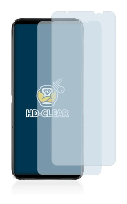 Image of the device ASUS ROG Phone 6 Pro with a wide variety of screen protectors.