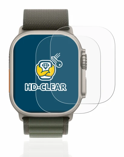 Image of the device Apple Watch Ultra (49 mm) with a wide variety of screen protectors.