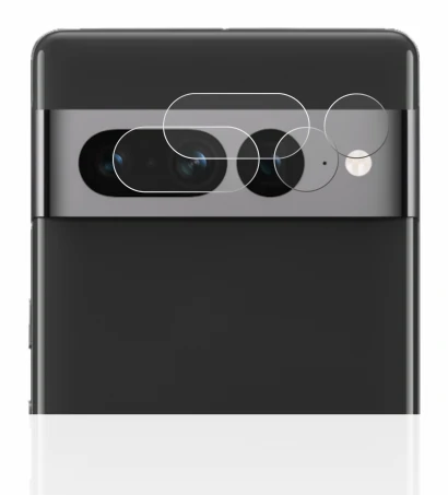 Image of the device Google Pixel 7 Pro (ONLY Camera Lens) with a wide variety of screen protectors.