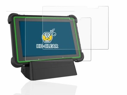 Image of the device Hella Gutmann Mega Macs X (tablet) with a wide variety of screen protectors.