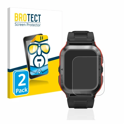 Front side of a product packaging with the brand logo BROTECT. Next to it is the device Kospet Tank M2 shown with the correspo