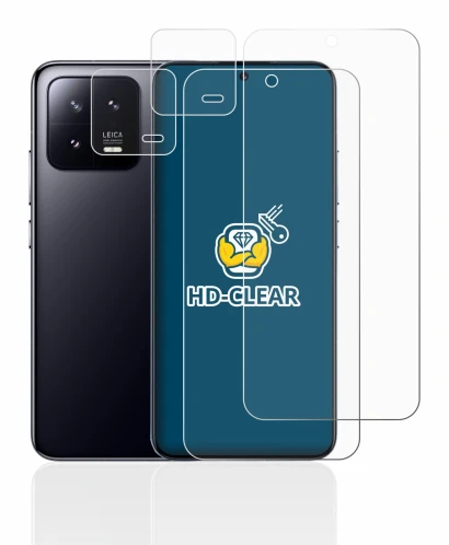 Image of the device Xiaomi 13 (Front+Camera) with a wide variety of screen protectors.