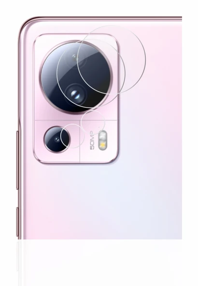 Image of the device Xiaomi 13 Lite (ONLY Camera Lens) with a wide variety of screen protectors.