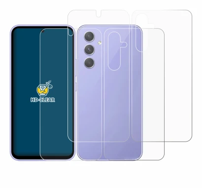 Image of the device Samsung Galaxy A54 5G (Front+Back) with a wide variety of screen protectors.