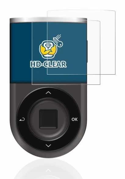 Image of the device D’CENT Biometric Wallet with a wide variety of screen protectors.