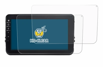 Image of the device Dynavin D8-V8 8" with a wide variety of screen protectors.