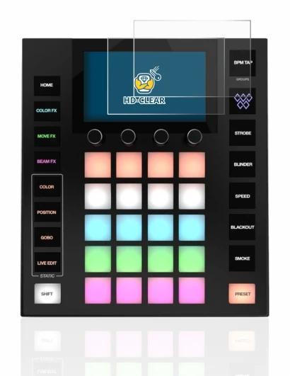 Image of the device Wolfmix W1 with a wide variety of screen protectors.