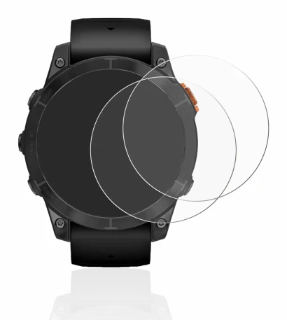 Image of the device Garmin Fenix 7 Pro Solar (47 mm) with a wide variety of screen protectors.
