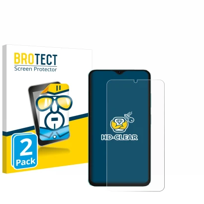 Front side of a product packaging with the brand logo BROTECT. Next to it is the device Oscal C70 shown with the corresponding