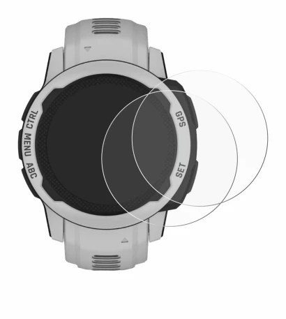 Image of the device Garmin Instinct 2S Solar (40 mm) with a wide variety of screen protectors.