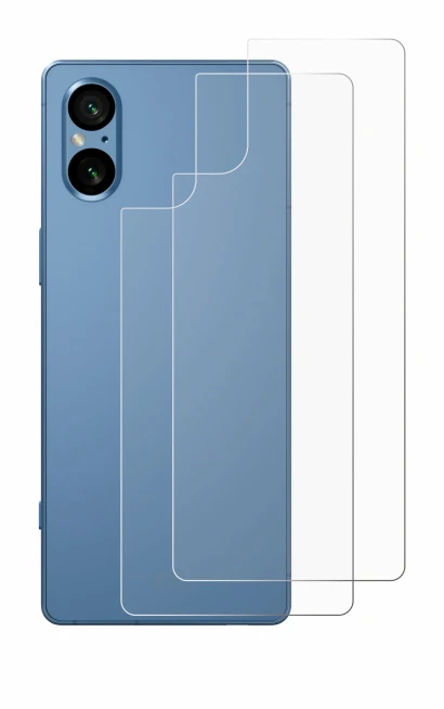Image of the device Sony Xperia 5 V (Back) with a wide variety of screen protectors.
