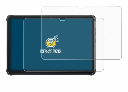 Image of the device Oukitel RT7 Titan with a wide variety of screen protectors.