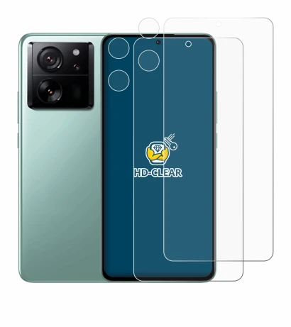 Image of the device Xiaomi 13T Pro (Front+Camera) with a wide variety of screen protectors.