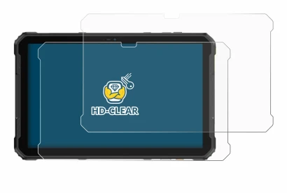 Image of the device Ulefone Armor Pad 2 with a wide variety of screen protectors.