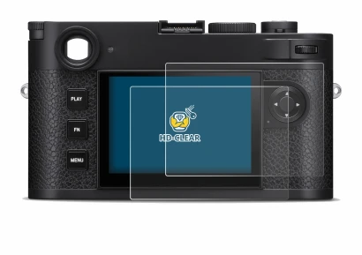 Image of the device Leica M11-P with a wide variety of screen protectors.