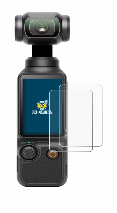 Image of the device DJI Osmo Pocket 3 with a wide variety of screen protectors.