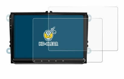 Image of the device Eonon 53 SE with a wide variety of screen protectors.