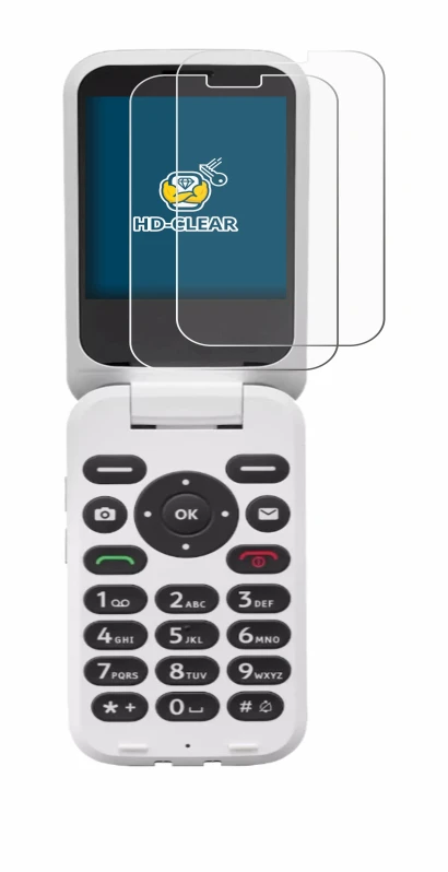 Image of the device Doro 6820 with a wide variety of screen protectors.