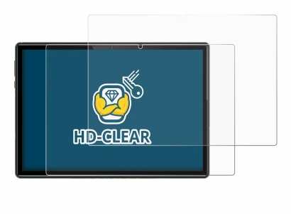 Image of the device Doogee U10 with a wide variety of screen protectors.