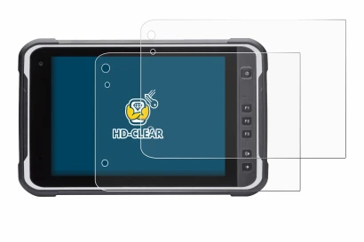 Image of the device Handheld Algiz RT8 with a wide variety of screen protectors.
