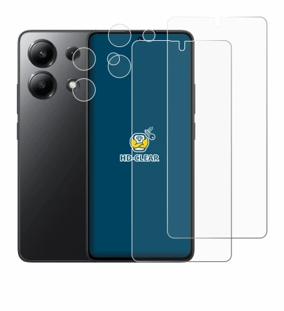 Image of the device Xiaomi Redmi Note 13 5G (Front+Camera) with a wide variety of screen protectors.