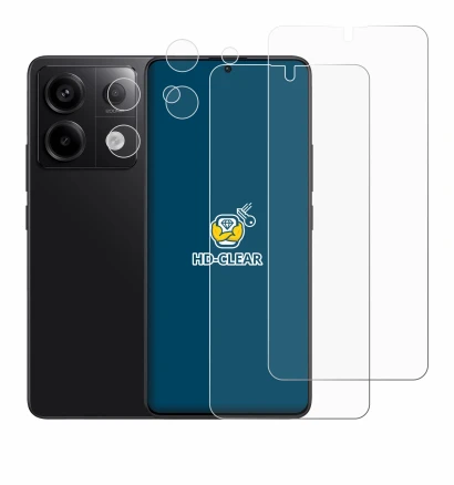 Image of the device Xiaomi Redmi Note 13 Pro 5G (Front+Camera) with a wide variety of screen protectors.