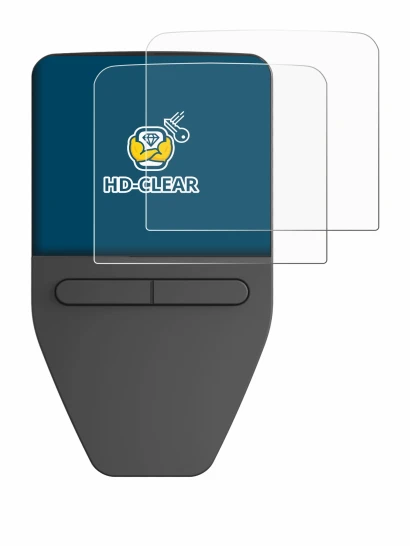 Image of the device Trezor Safe 3 with a wide variety of screen protectors.