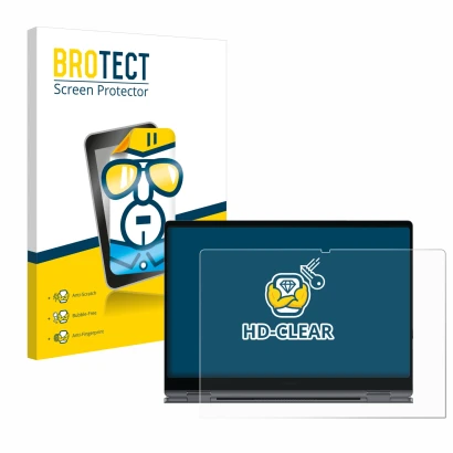 Front side of a product packaging with the brand logo BROTECT. Next to it is the device Samsung Galaxy Book4 Pro 360 16" shown