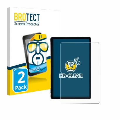 Front side of a product packaging with the brand logo BROTECT. Next to it is the device AGM Pad P2 shown with the correspondin