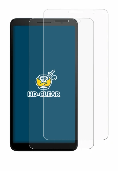 Image of the device TCL 501 with a wide variety of screen protectors.